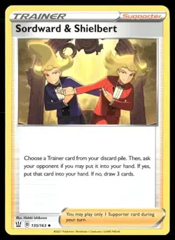 2021 Battle Styles Set Pokemon Card 135 Sordward and Shielbert NM - Image 1