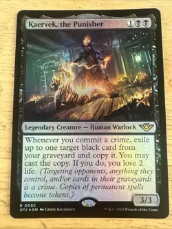 MTG Kaervek, the Punisher [Outlaws of Thunder Junction] Rare FOIL Magic Card - Image 1