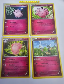 4 Card lot of Fairy Type Cards (No longer a Type) Clefairy, Clefable, Klefki - Image 1