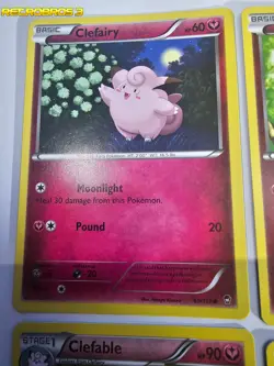 4 Card lot of Fairy Type Cards (No longer a Type) Clefairy, Clefable, Klefki - Image 2