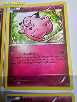 4 Card lot of Fairy Type Cards (No longer a Type) Clefairy, Clefable, Klefki - Image 3