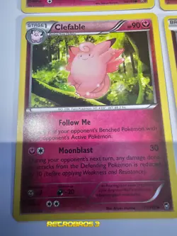 4 Card lot of Fairy Type Cards (No longer a Type) Clefairy, Clefable, Klefki - Image 4
