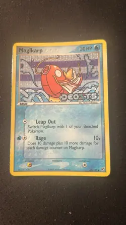 Pokemon Magikarp EX Deoxys 64/107 Reverse Holo Stamped Card! LP Condition! - Image 1