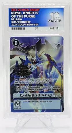 Royal Knights of the Purge - BT13-110 Stamp - ACE Grade 10 - Digimon Card Game - Image 1
