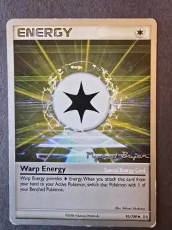 Warp Energy, 95/100, Pokemon, 2010 World Championship Card, Lightly Played - Image 1