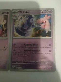 3x Paradox Rift Pokemon TCG Card - Tinkatink 083/Tinkatuff 084/Tinkaton 085 M/NM - Image 4