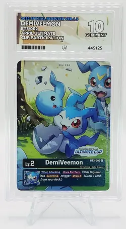 DemiVeemon - BT3-002 Ultimate Cup - ACE Grade 10 GEM MINT - Digimon Card Game - Image 1