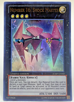 Yugioh Number 16: Shock Master JUMP-EN060 Limited Edition Ultra Rare Holo - LP - Image 1