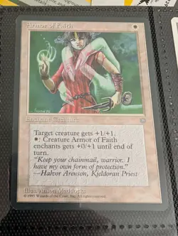 Magic the Gathering MtG - Ice Age - Armor of Faith (G) - Image 1