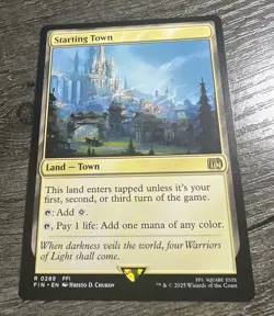Starting Town MTG FINAL FANTASY Magic the Gathering Rare Land Non-Foil NM - Image 1