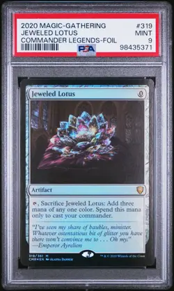 2020 MTG COMMANDER LEGENDS FOIL #319 JEWELED LOTUS PSA 9 - Image 1