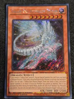 Yugioh! 1x Galaxy-Eyes Afterglow Dragon RA01-EN017 Platinum Secret Rare NM - Image 1