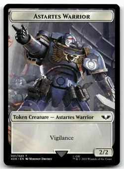 Astartes Warrior (001) // Robot Double-Sided Token 1 // 23 MTG Univ - Image 1