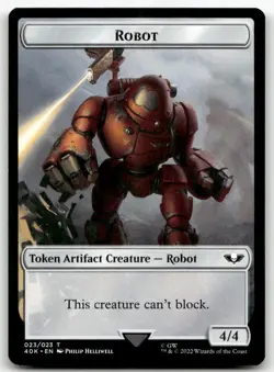 Astartes Warrior (001) // Robot Double-Sided Token 1 // 23 MTG Univ - Image 2