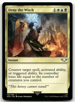 Deny the Witch 116 MTG Universes Beyond: Warhammer 40,000 U NM - Image 1