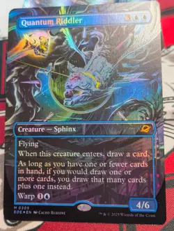 MTG Quantum Riddler 0305 (Borderless FOIL) Edge of Eternities NM - Image 1