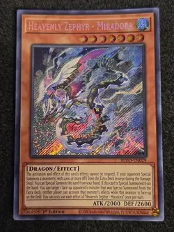 Yugioh! Heavenly Zephyr - Miradora BLVO-EN029 Secret Rare 1st Edition NM - Image 1