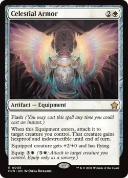 Celestial Armor -Foil Light Play MTG Foundations - Image 1