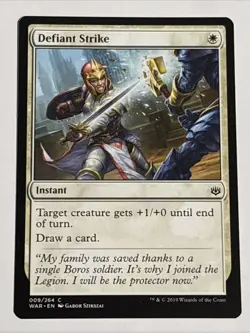 MTG War of the Spark Defiant Strike 009/264 NM - Image 1