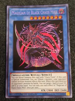 Yugioh Magician Of Black Chaos MAX TN19-EN002 Secret Rare Limited Edition VLP - Image 1