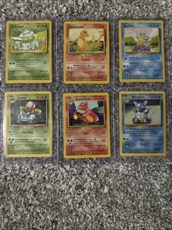 All Base Set Starters and Their Second Evolution Vintage Pokemon Cards All LP - Image 1