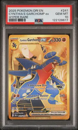 PSA 10 Pokemon Cynthia's Garchomp ex 241/182 Destined Rivals Ultra Rare - Image 1