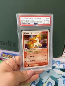 2004 POKEMON JPN FLIGHT OF LEGENDS 1ST ED RAPIDASH HOLO PSA 10 #023/082 - Image 2