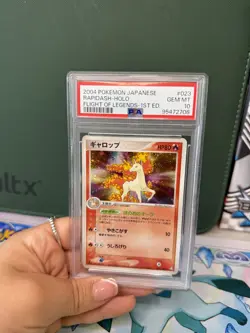 2004 POKEMON JPN FLIGHT OF LEGENDS 1ST ED RAPIDASH HOLO PSA 10 #023/082 - Image 3
