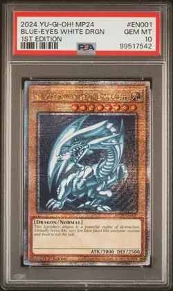YUGIOH PSA 10 Blue-Eyes White Dragon MP24-EN001 QCR 1st Edition *7542 - Image 1