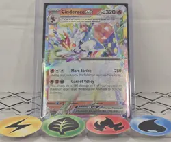 Pokemon TCG Cinderace ex 28/142 Stellar Crown 2024 NM - Image 1