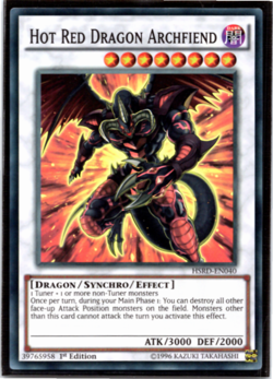 Hot Red Dragon Archfiend - HSRD-EN040 - Super Rare - 1st Edition - Yugioh - Image 1