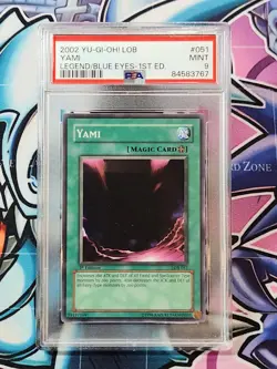 LOB-051 1ST ED Yami 1st Edition 2002 PSA 9 YuGiOh Legend Blue Eyes White Dragon - Image 1