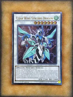 Yugioh Clear Wing Synchro Dragon CROS-EN046 Ultimate Rare 1st Ed NM - Image 1