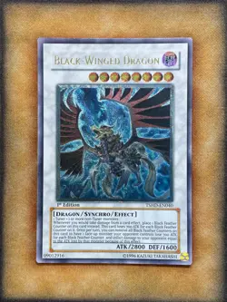 Yugioh Black-Winged Dragon TSHD-EN040 Ultimate Rare 1st Ed NM - Image 1