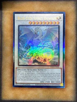 Yugioh Blue-Eyes Spirit Dragon RA02-EN030 Prismatic Ultimate Rare 1st Ed NM - Image 1