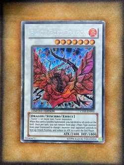 Yugioh Black Rose Dragon CT05-EN003 Secret Rare Limited Edition EURO MP - Image 1