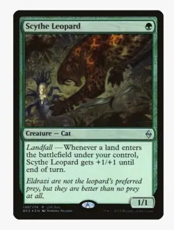 Scythe Leopard (FOIL) #188 BFZ Gift Box Promo Magic Card in Protective Sleeve - Image 1