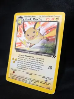 Dark Raichu Pokemon Card - Team Rocket Set, Rare Holo Damaged - Image 3