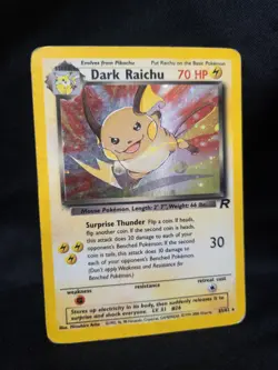 Dark Raichu Pokemon Card - Team Rocket Set, Rare Holo Damaged - Image 4