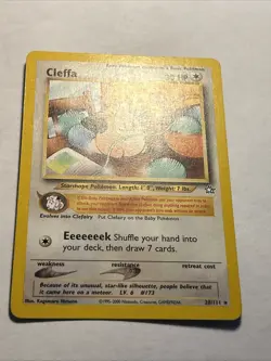 2000 POKEMON TCG Cleffa 20/111 Neo Genesis Unlimited Rare Vintage Card WOTC LP - Image 4