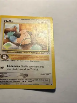 2000 POKEMON TCG Cleffa 20/111 Neo Genesis Unlimited Rare Vintage Card WOTC LP - Image 5