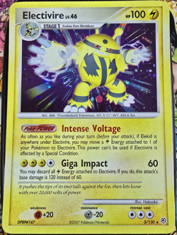 Pokemon TCG: Electivire Card 3/130 Holo Rare Diamond & Pearl - Image 1