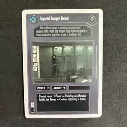 Star Wars White Border CCG Card Imperial Trooper Guard - Image 1