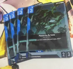 Gundam Card Game Singles GD01-007 R Noin’s Aries New Type Rising Playset Of 4 - Image 1