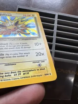 Jolteon 4/64 Holo Unlimited Jungle No Set Symbol Error Pokemon Card - Image 2