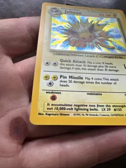 Jolteon 4/64 Holo Unlimited Jungle No Set Symbol Error Pokemon Card - Image 3