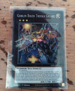LEDE-EN044 Goblin Biker Troika Griare Super Rare Yu-Gi-Oh Card 1st Edition - Image 1