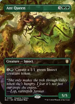 1x (80) Ant Queen - BORDERLESS MTG Commander Bloomburrow NM Magic Regular - Image 1