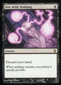 One with Nothing - Medium Play MTG Saviors of Kamigawa - Image 1