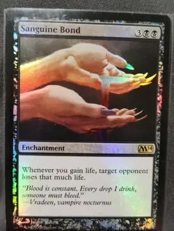 MTG SANGUINE BOND EXC FOIL - - M14 - MTG- NM - Image 1